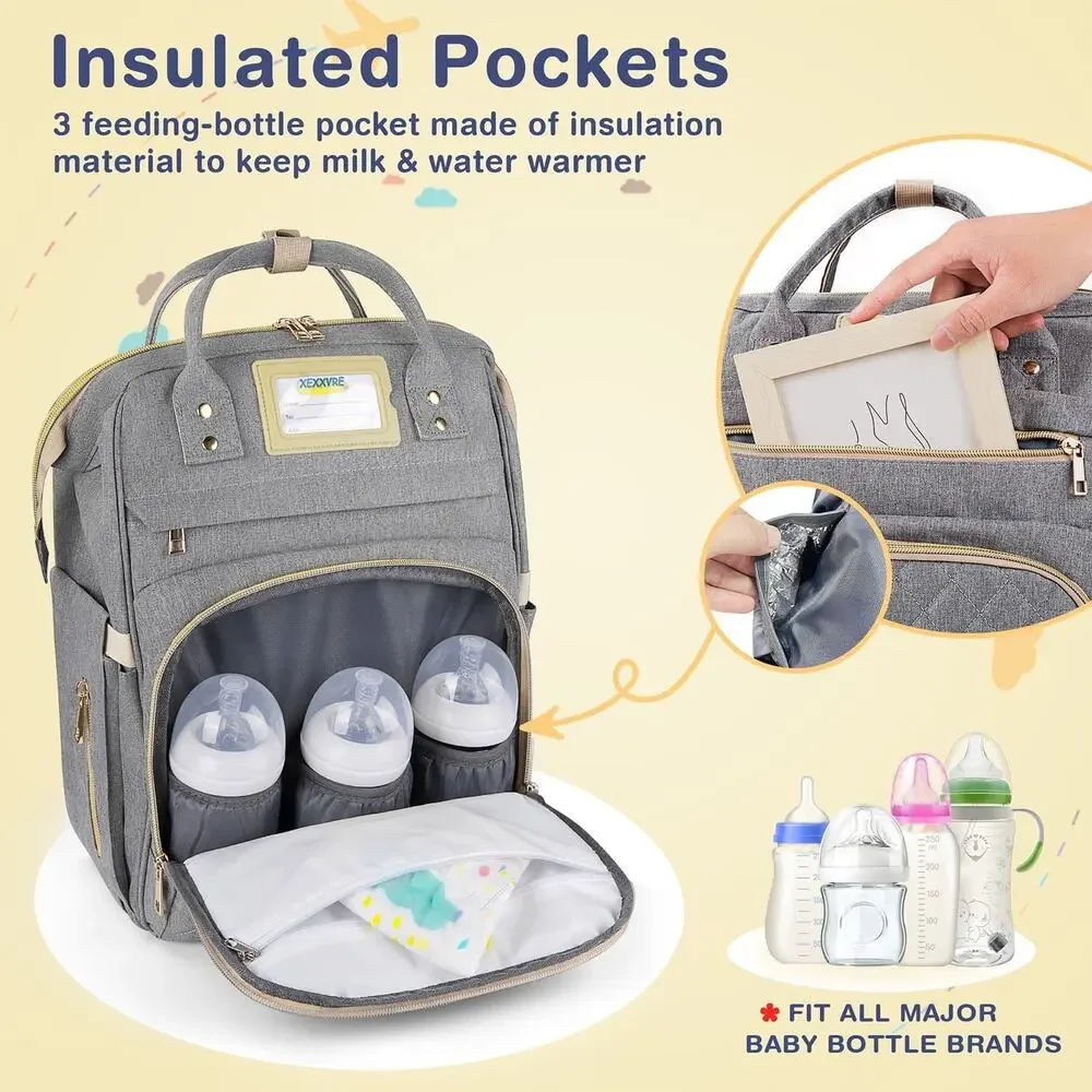 GPED Multifunctional Waterproof Baby Diaper Bag Travel Backpack